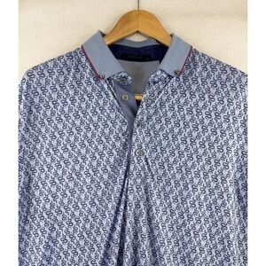 Greyson Golf Polo Mens Large, L Blue Snake Diaries Performance Shirt